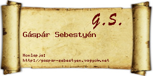 Gáspár Sebestyén névjegykártya