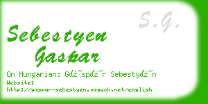 sebestyen gaspar business card